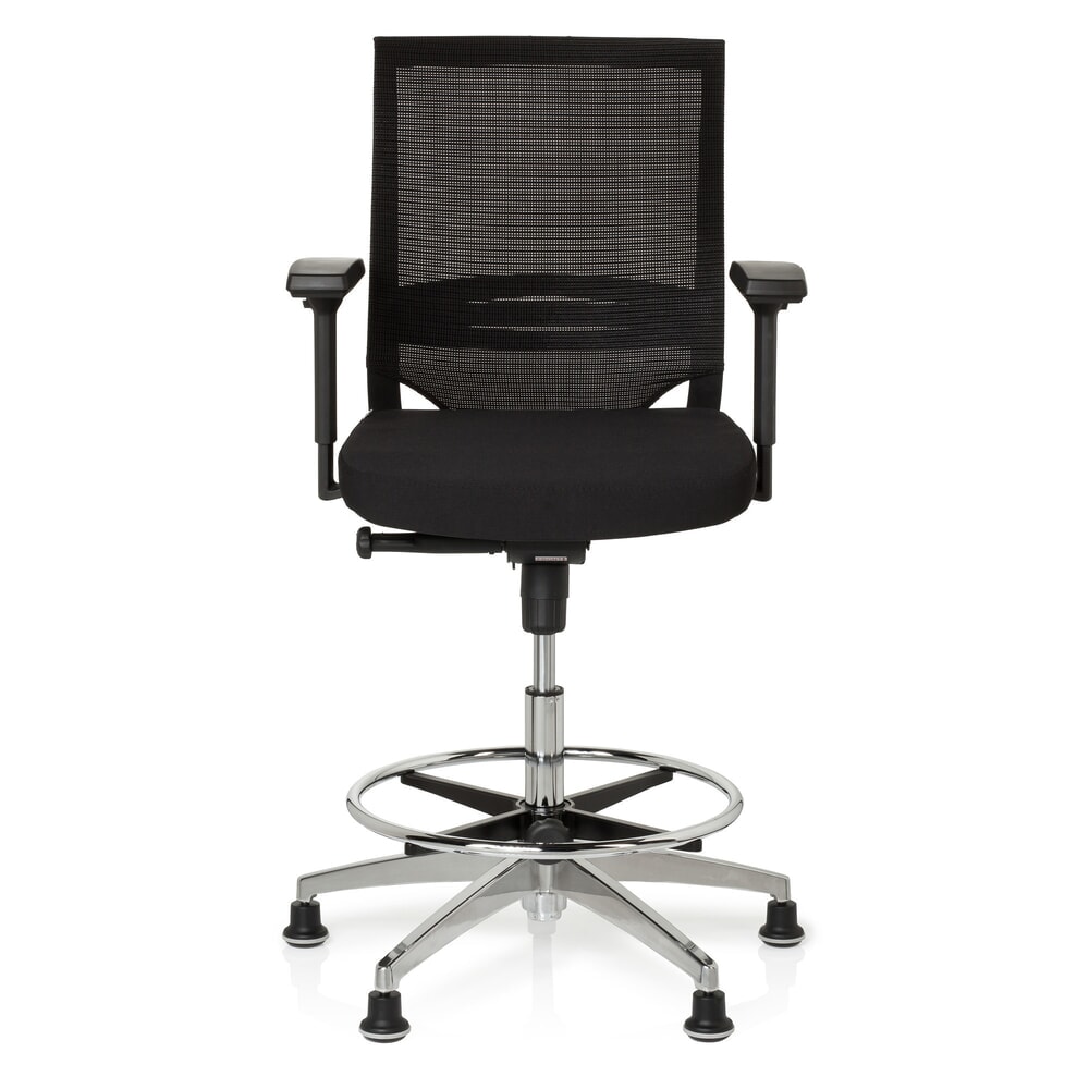 hjh OFFICE Arbeitsstuhl / Counterstuhl TOP WORK 77 Stoff, schwarz