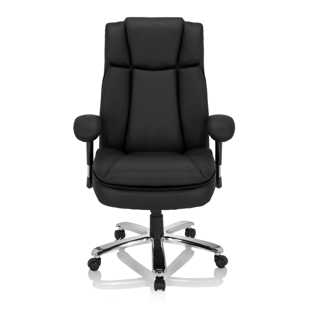 hjh OFFICE Schwerlaststuhl / Büro BUILDER XXL I PU Kunstleder, schwarz