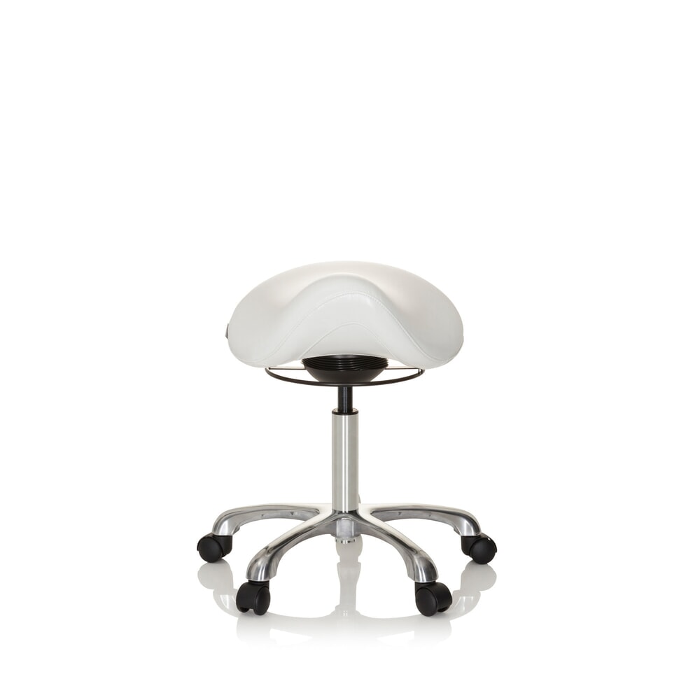 hjh OFFICE Ergonomischer Hocker / Sattelstuhl ORTHO SIT PU Kunstleder, weiß