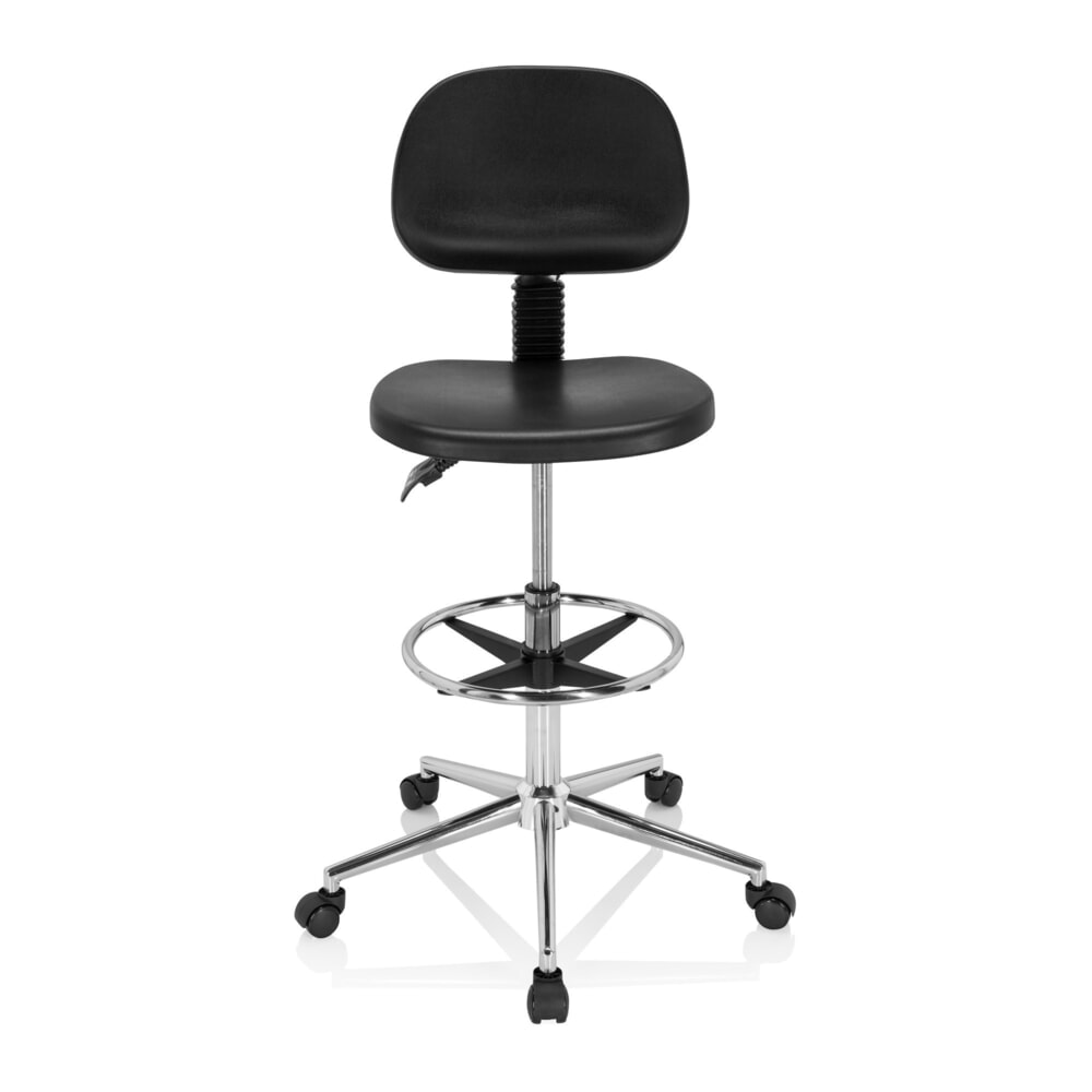 hjh OFFICE Ergonomischer Hocker / Arbeitsstuhl TOP WORK 24 I Hartschaum, schwarz