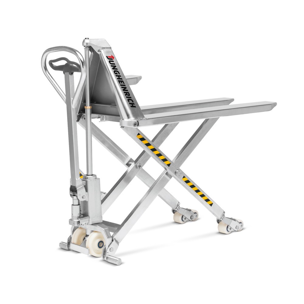 Jungheinrich™ Edelstahl-Scherenhubwagen AMX I15p Professional-Ausführung, Tragfähigkeit 1.500 kg, Nylon