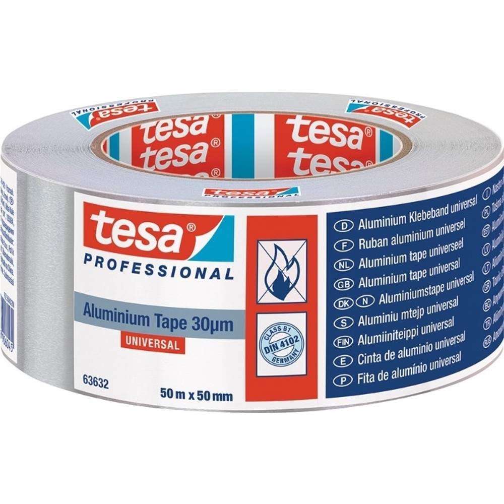 TESA Aluminiumklebeband Univ.63632 m.Liner L.50m B.50mm Rl