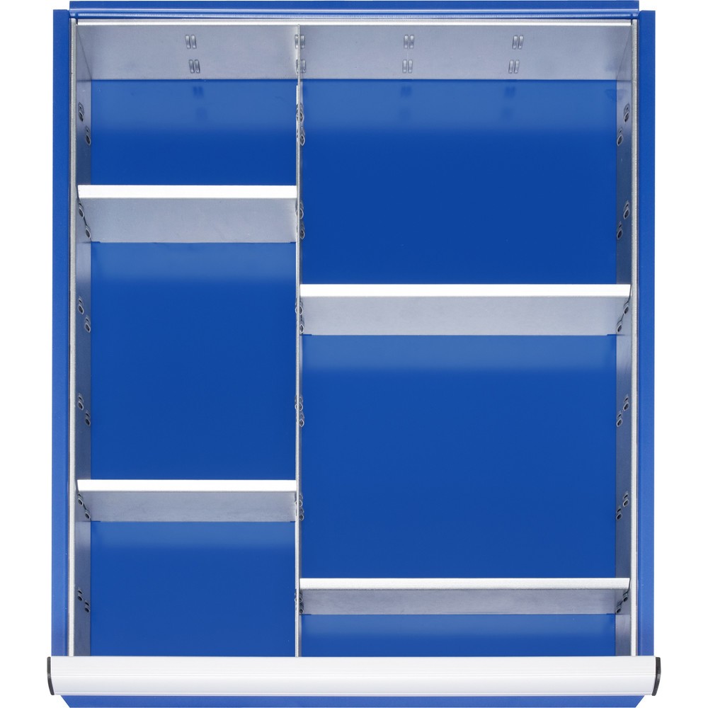 RAU Einteilungsset für Schublade, HxBxT 47 x 490 x 560 mm, mit 4-tlg. Rasterleisten-Set und 1 Trennwand, Grösse L für Fronthöhe 60-90 mm