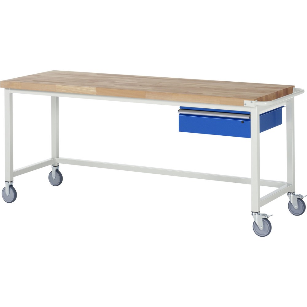 RAU mobile Werkbank Serie 8000, HxBxT 880 x 2.000 x 700 mm, mit 1 Schublade rechts