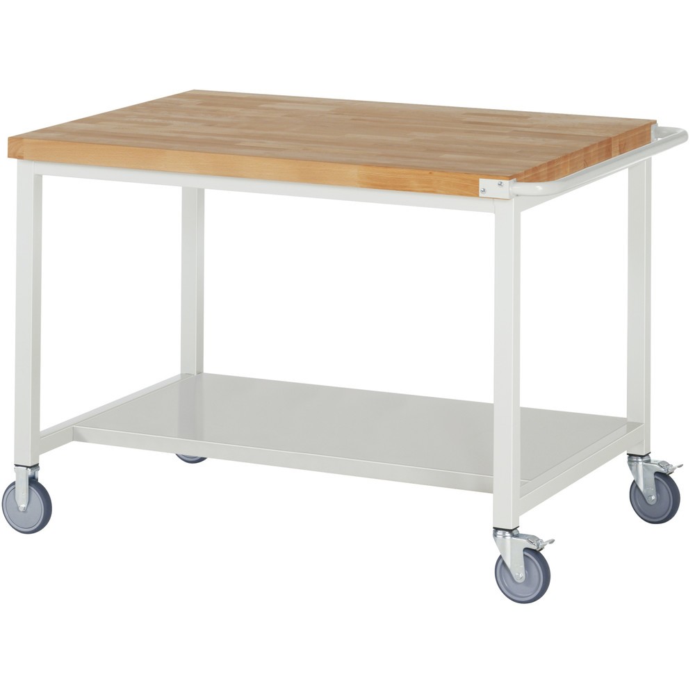 RAU mobile Werkbank Serie 8000, HxBxT 880-1.080 x 1.250 x 900 mm, 1 Ablageboden