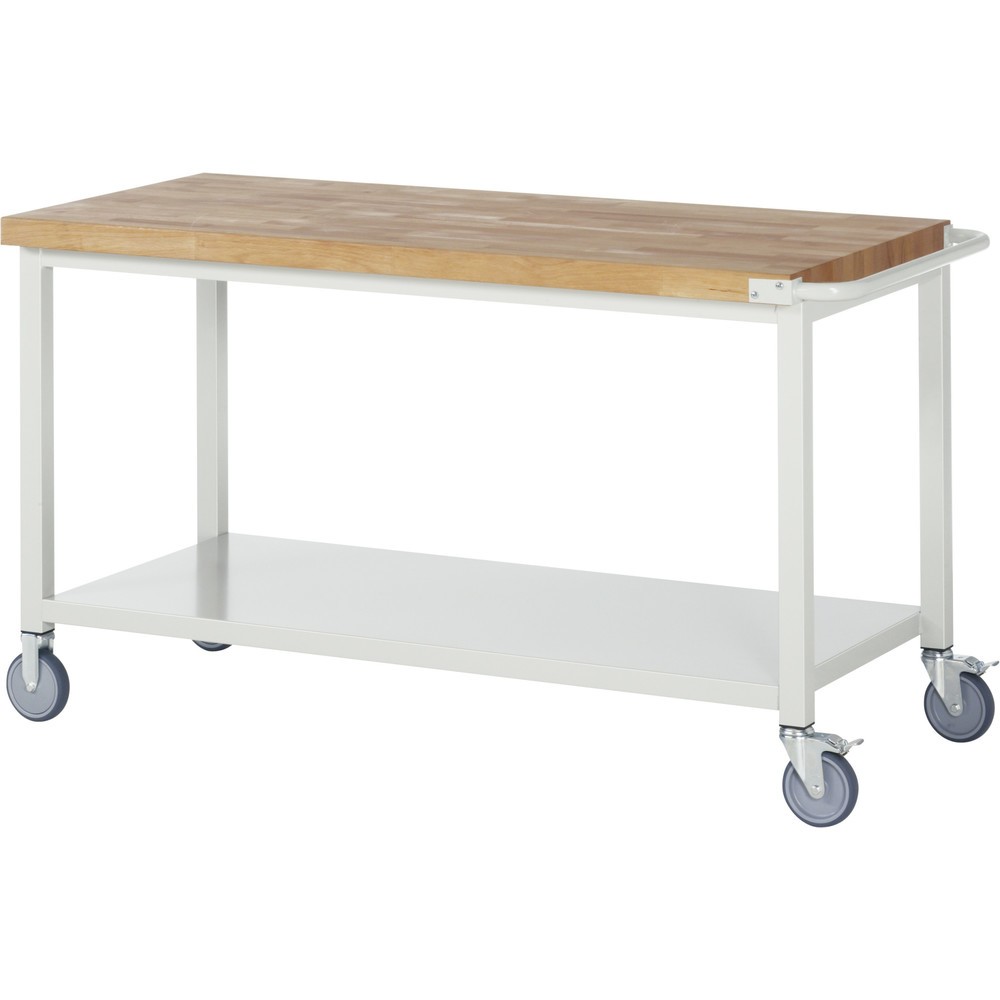 RAU mobile Werkbank Serie 8000, HxBxT 880-1.080 x 1.500 x 700 mm, 1 Ablageboden