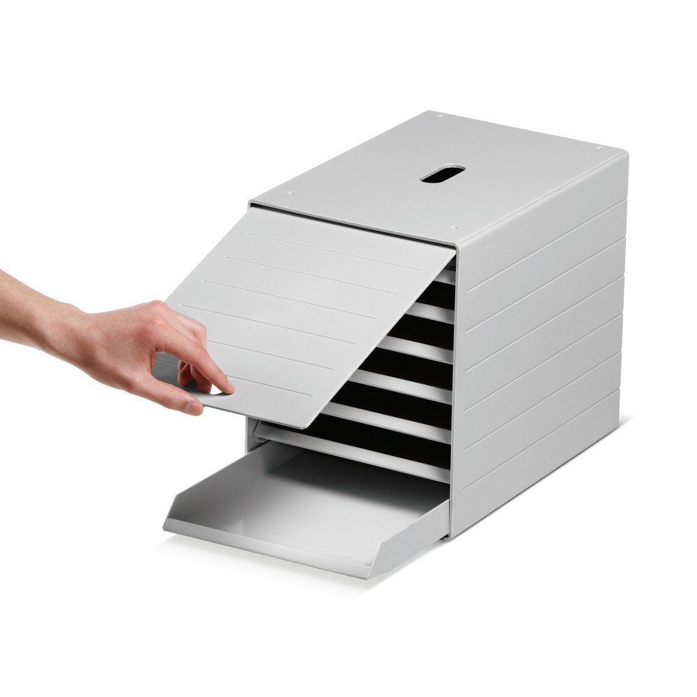 DURABLE Schubladenbox, mit Staubschutz, grau