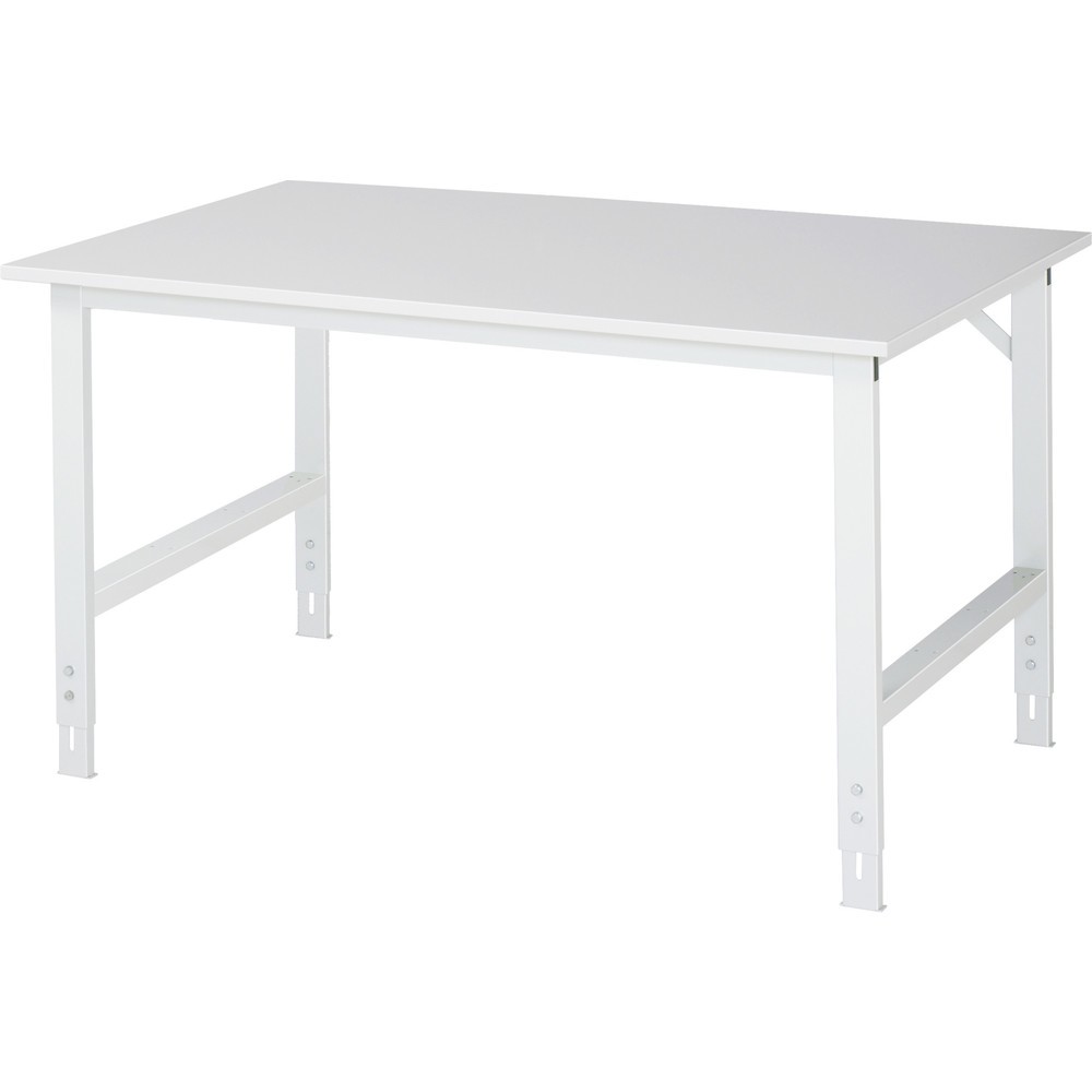 RAU höhenverstellbarer Werktisch Serie TOM, HxBxT 760-1.080 x 1.500 x 1.000 mm, Arbeitsplatte Melamin-Belag