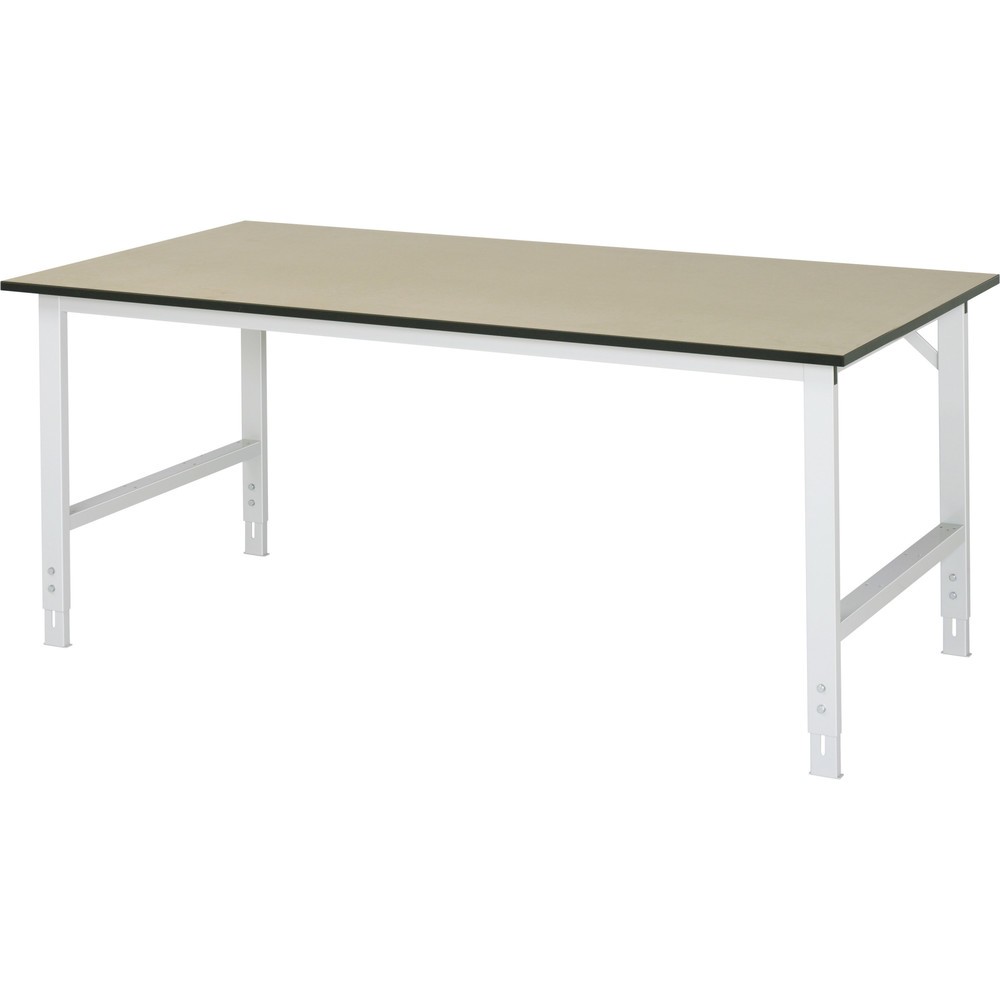 RAU höhenverstellbarer Werktisch Serie TOM, HxBxT 760-1.080 x 2.000 x 1.000 mm, MDF Arbeitsplatte