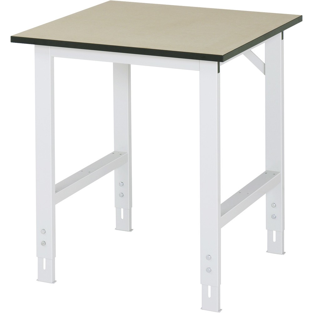 RAU höhenverstellbarer Werktisch Serie TOM, HxBxT 760-1.080 x 750 x 800 mm, MDF Arbeitsplatte