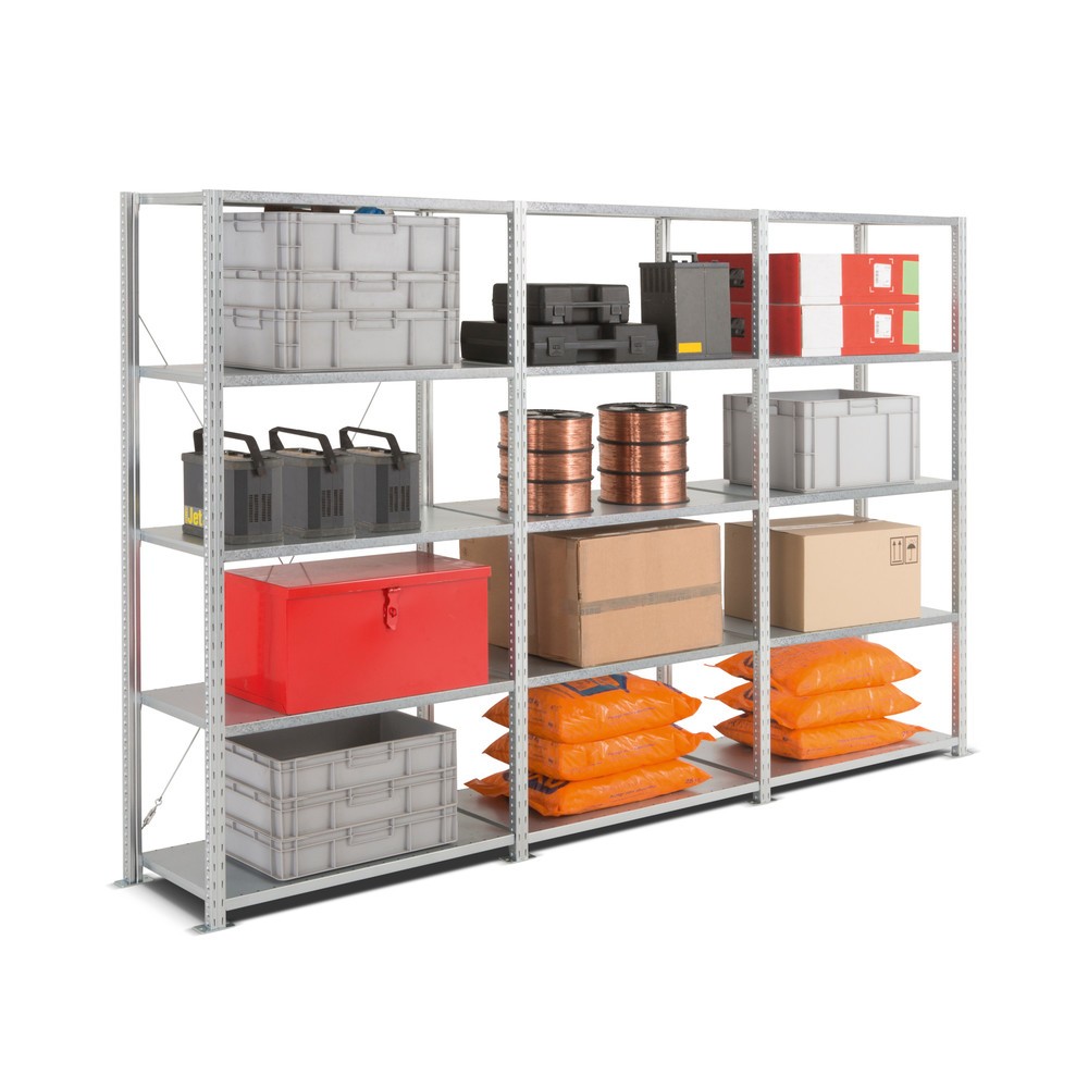 ManOrga Komplettpaket Fachbodenregal, Fachlast 340 kg, HxBxT 2.000 x 3.043 x 510 mm