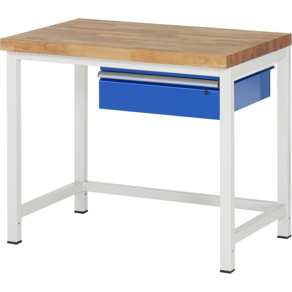 RAU Werkbank Serie 8000, HxBxT 840 x 1.000 x 700 mm, 1 Schublade, Schubladen-TK 50 kg