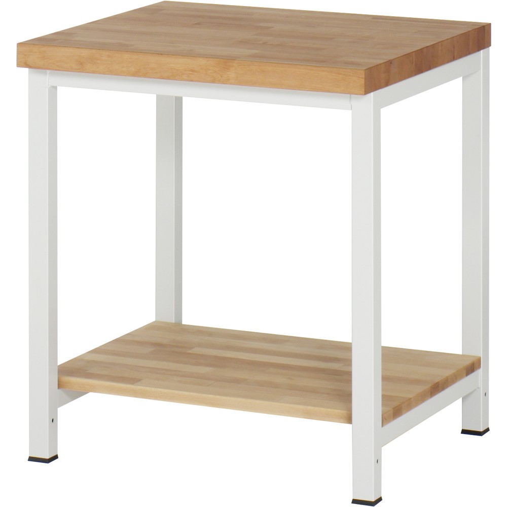 RAU Werkbank Serie 8000, 1 Buche-Massiv-Ablageboden Tiefe 557 mm, HxBxT 840 x 750 x 700 mm