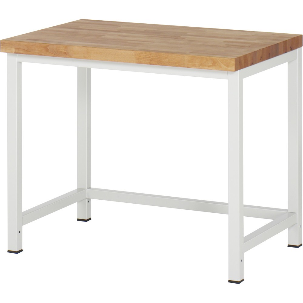 RAU Werkbank Serie 8000, Arbeitsplatte Buche massiv, Stärke 40 mm, HxBxT 840 x 1.000 x 700 mm