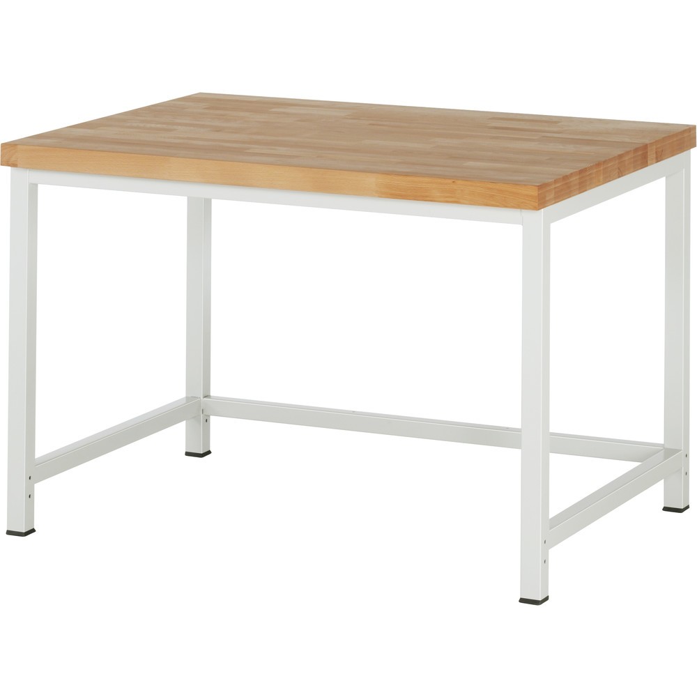RAU Werkbank Serie 8000, Arbeitsplatte Buche massiv, Stärke 40 mm, HxBxT 840 x 1.250 x 900 mm