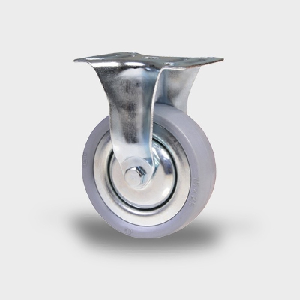 TENTE® Bockrolle Vollgummi, spurlos, Ø x Breite 75 x 50 mm, TK 55 kg
