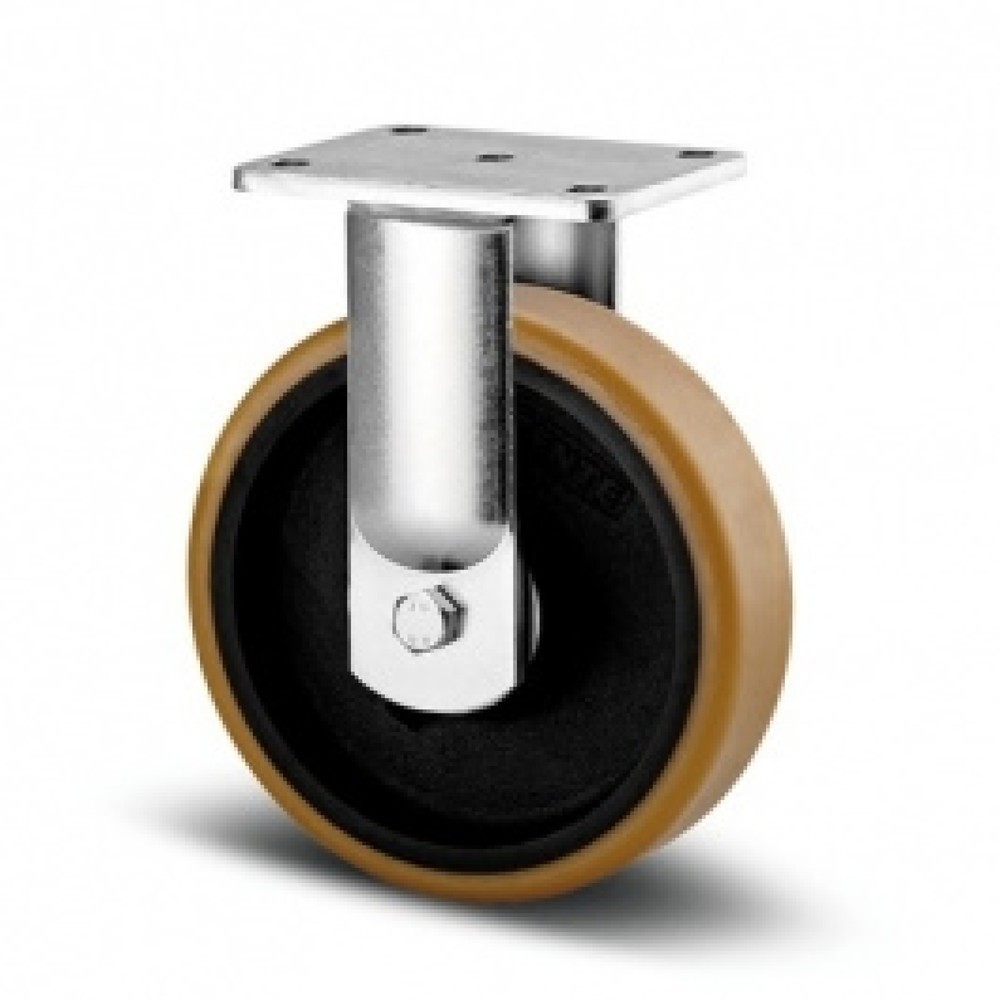 TENTE® Bockrolle PU, Präzisionskugellager, Gusseisen-Radkörper, Ø x Breite 200 x 50 mm, TK 1.000 kg