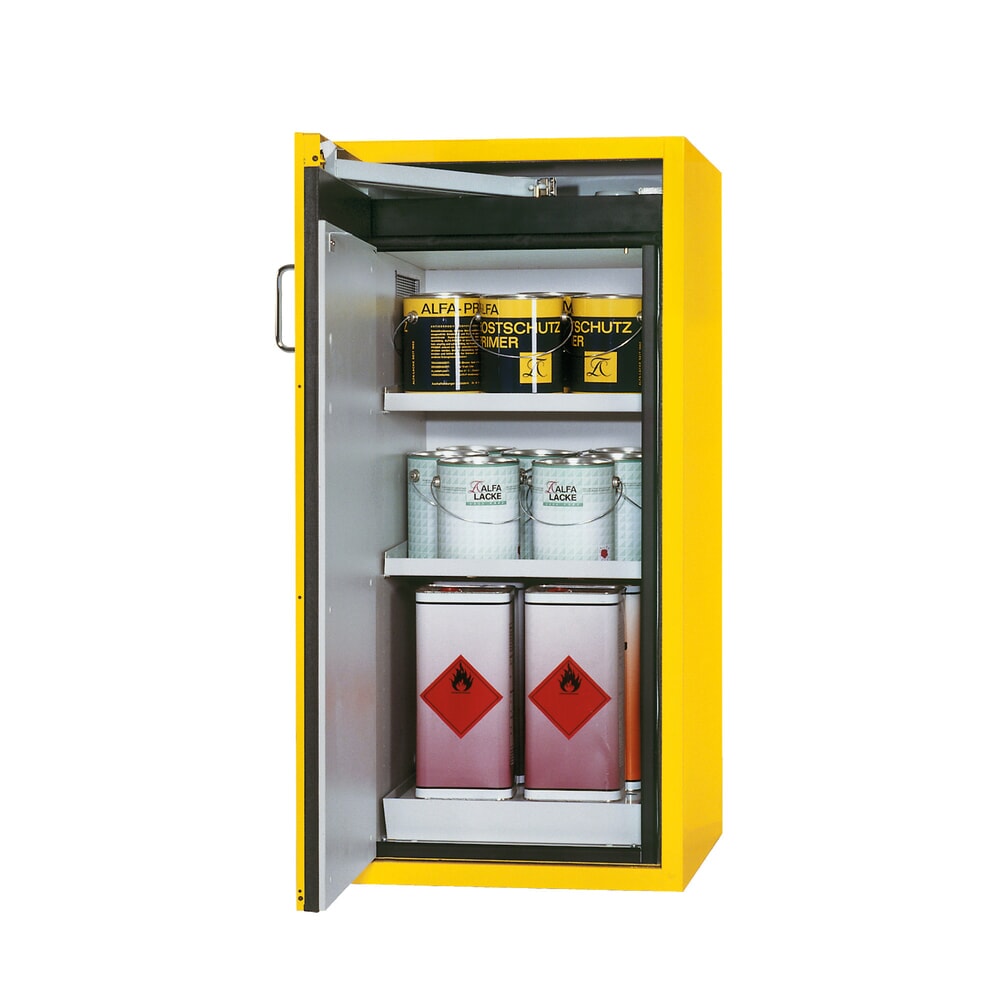 asecos® Brandschutzschrank S-CLASSIC/Typ 90, HxBxT 1.298 x 600 x 615 mm, lichtgrau