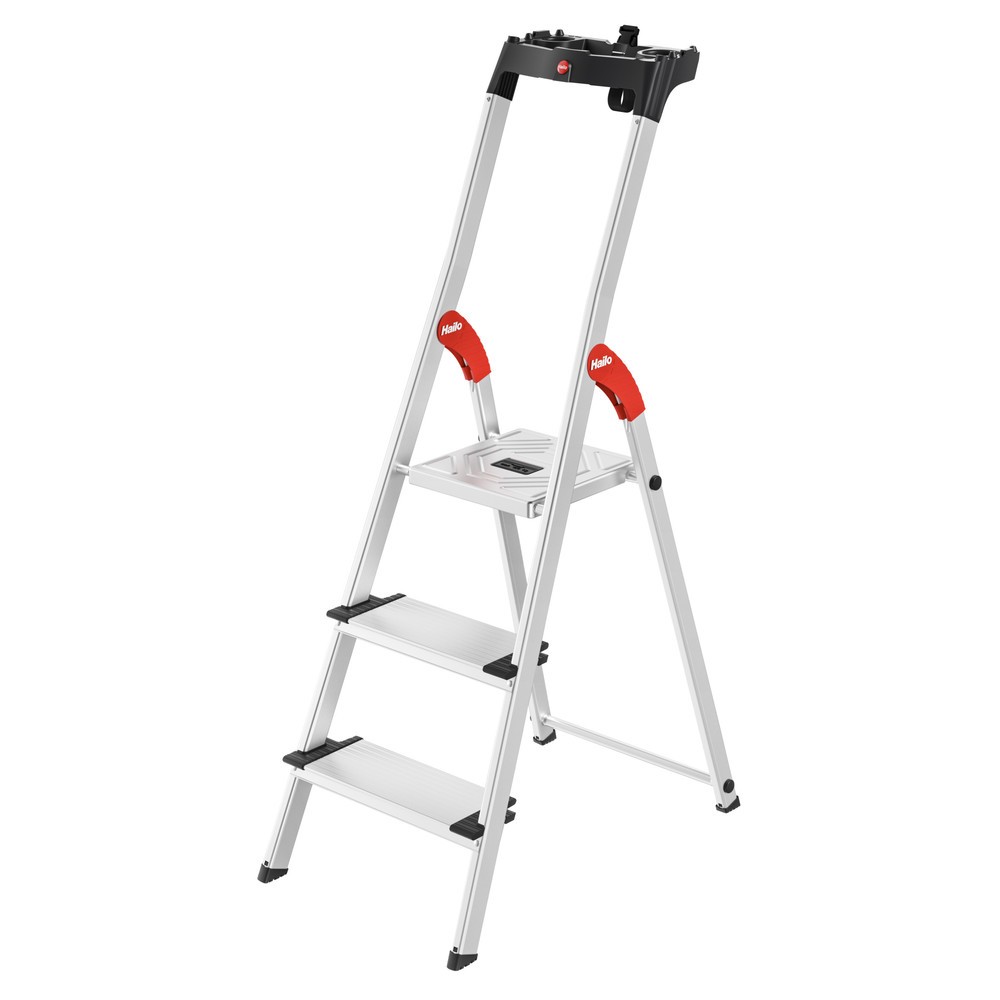 Hailo Stufen-Stehleiter L80 ComfortLine, Standhöhe 0,63 m
