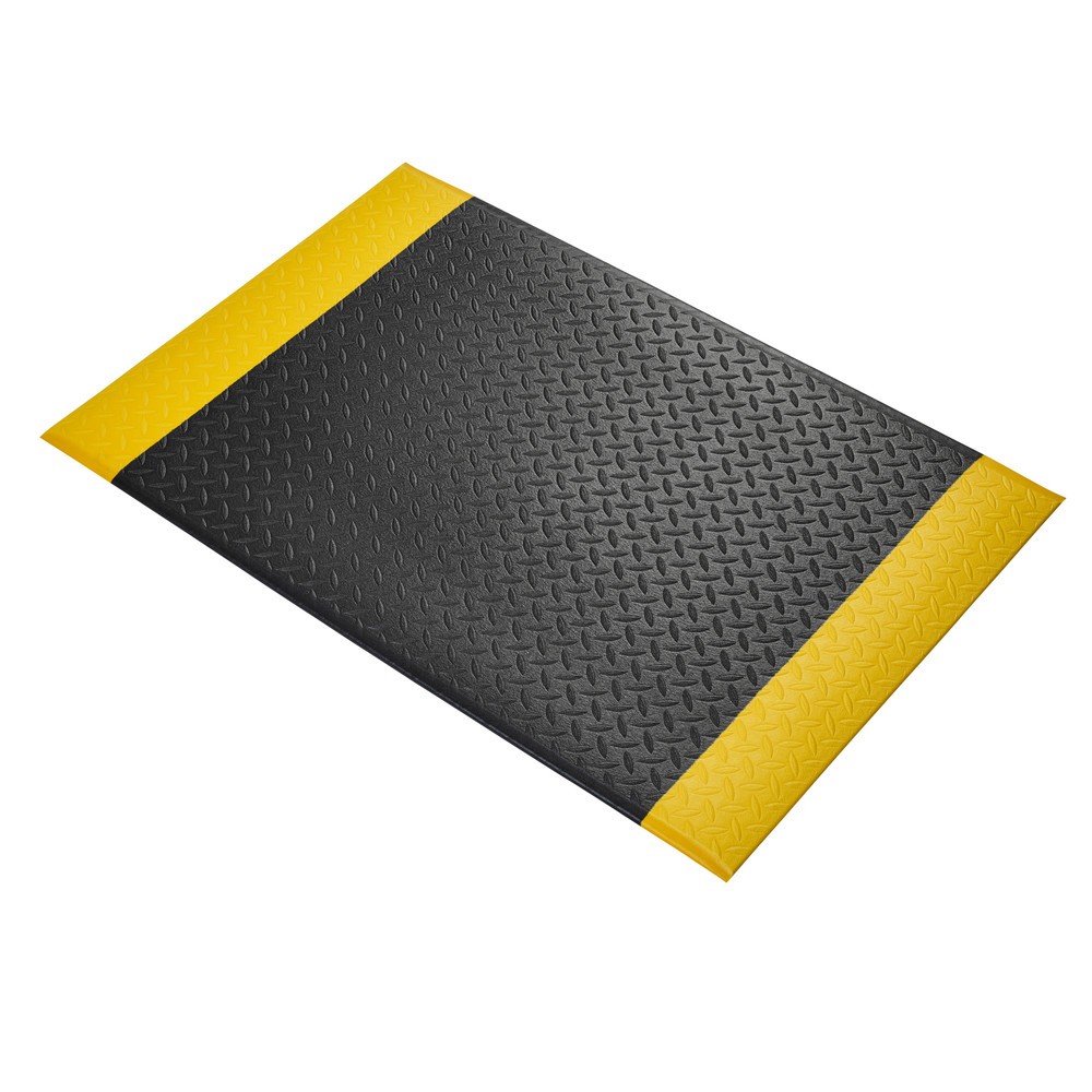 COBA Anti-Ermüdungsmatte Orthomat® Diamond, BxL 600 x 900 mm, schwarz/gelb