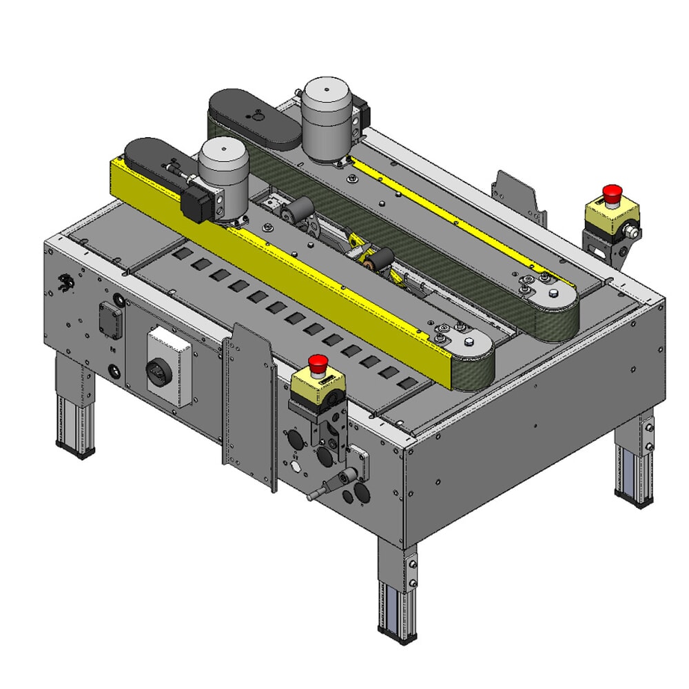 SIAT Kartonverschlussmaschine NASTRO-SB™ M5-S-OB, mit 50 mm Verschlussaggregat, für Kartonmaße HxBxT 90 x 150-500 x 150 mm
