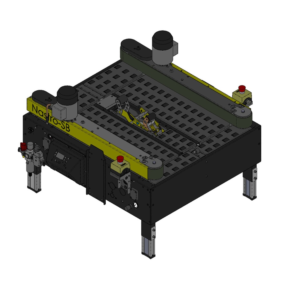 SIAT Kartonverschlussmaschine NASTRO-SB™ R5-S-OB, mit 50 mm Verschlussaggregat, für Kartonmaße HxBxT 90 x 150-500 x 150 mm