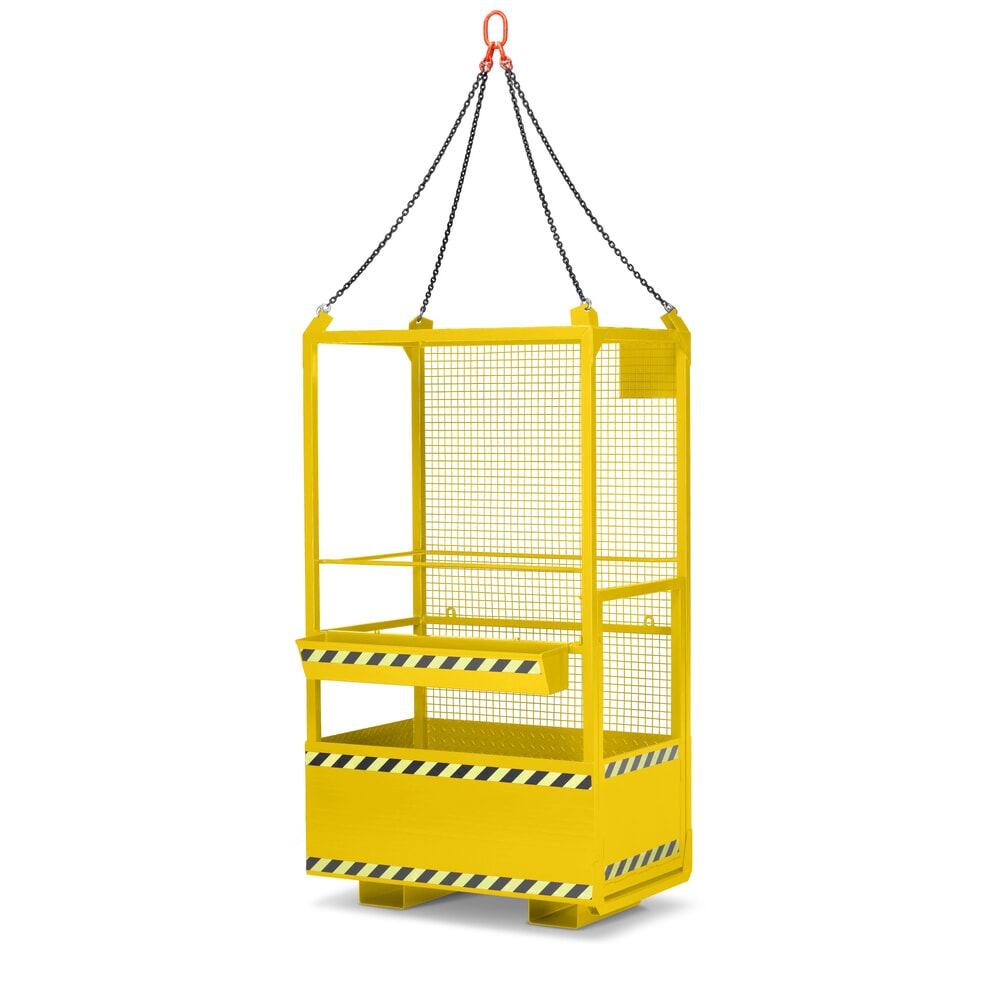 RR-Industrietechnik® Arbeitskorb Typ RAK, kranbar, TK 300 kg, RAL 1023 verkehrsgelb