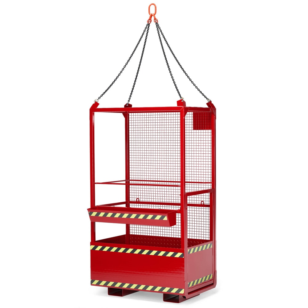 RR-Industrietechnik® Arbeitskorb Typ RAK, kranbar, TK 300 kg, RAL 3000 feuerrot