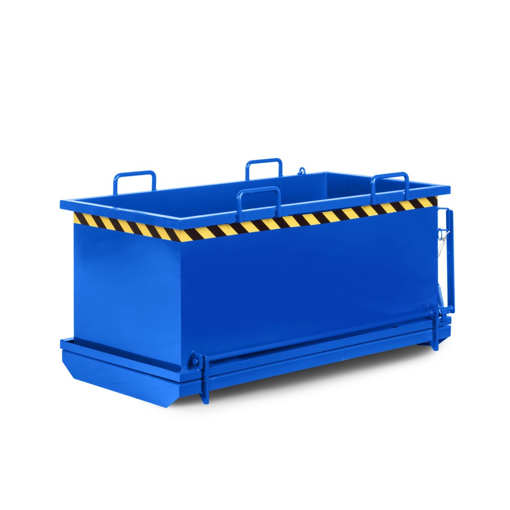 RR-Industrietechnik® Klappbodenbehälter Typ RKB, Volumen 0,75 m³, RAL 5010 enzianblau