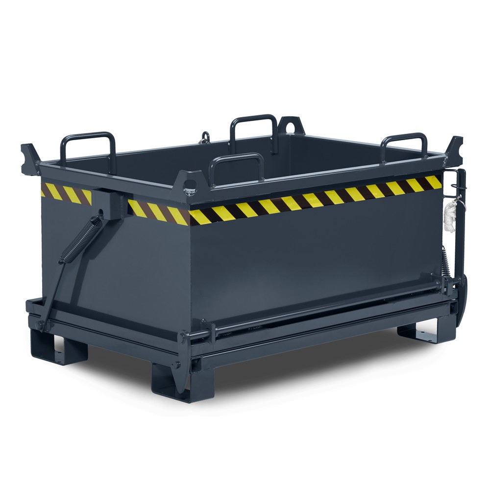RR-Industrietechnik® Klappbodenbehälter Typ RBB, Volumen 0,5 m³, RAL 7016 anthrazitgrau
