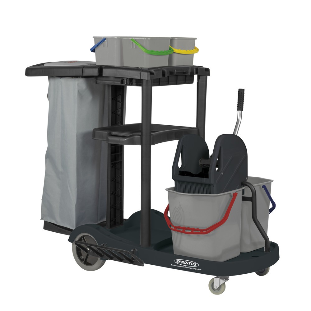 SPRiNTUS Servicewagen, Eimer 2x 17 Liter + 4x 4 Liter