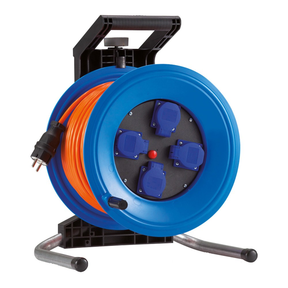 HEDI Kabeltrommel Professional Plus 320, H07BQ-F 3G2,5, IP44, 40 m, 4x einzelne Schuko-Steckdose
