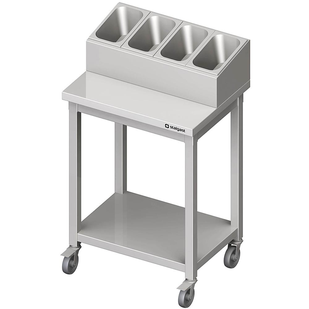 Stalgast Besteck- und Tablettwagen, 655x500x1100 mm, Selbstmontage