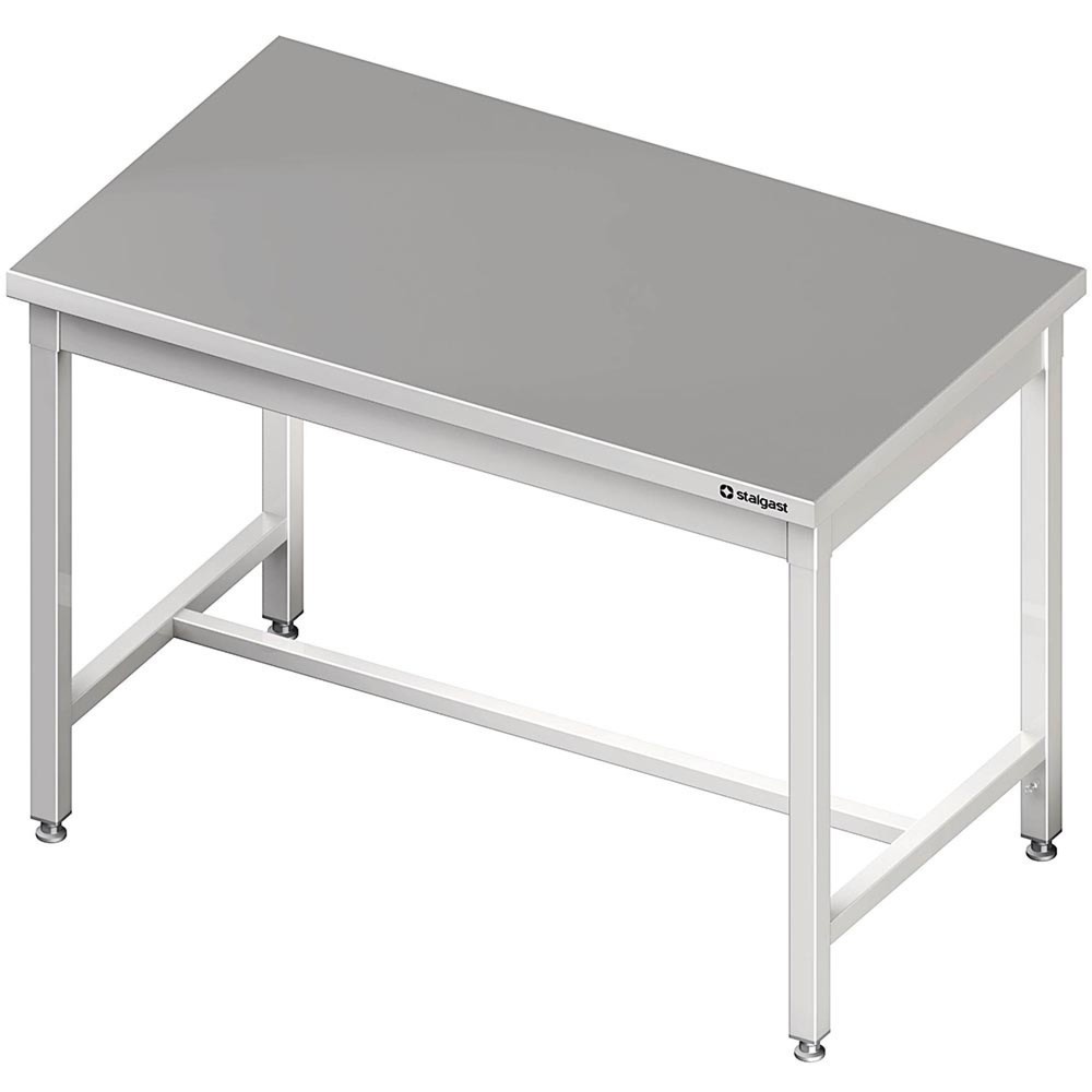 Stalgast Zentralarbeitstisch mit mittiger Strebe, 1800x800x850 mm, ohne Aufkantung, verschweisst