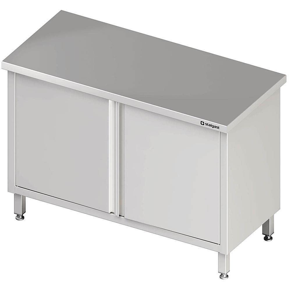 Stalgast Durchreicheschrank mit Flügeltüren, 900x700x850 mm, ohne Aufkantung, verschweisst