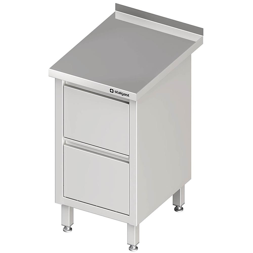 Stalgast Schubladenschrank mit 2 Schubladen, 450x700x850 mm, mit Aufkantung, verschweisst