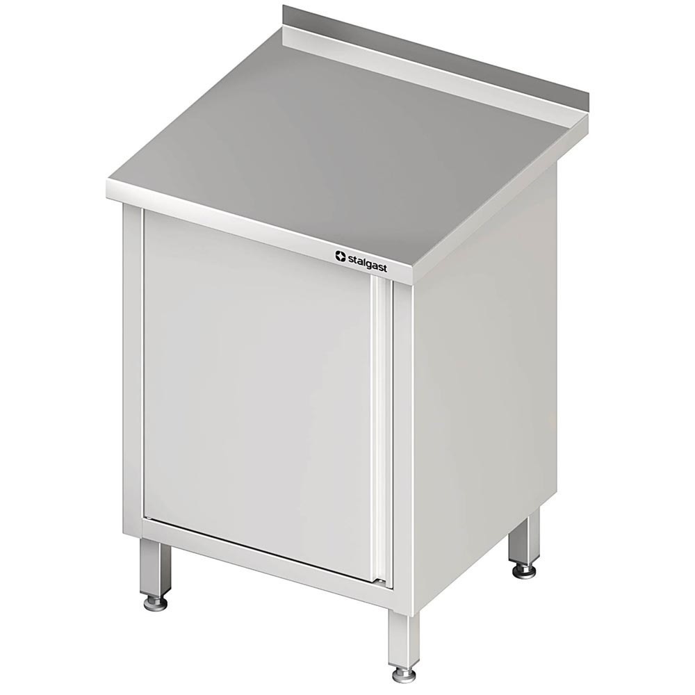 Stalgast Arbeitsschrank mit Flügeltür, 500x700x850 mm, mit Aufkantung, verschweisst