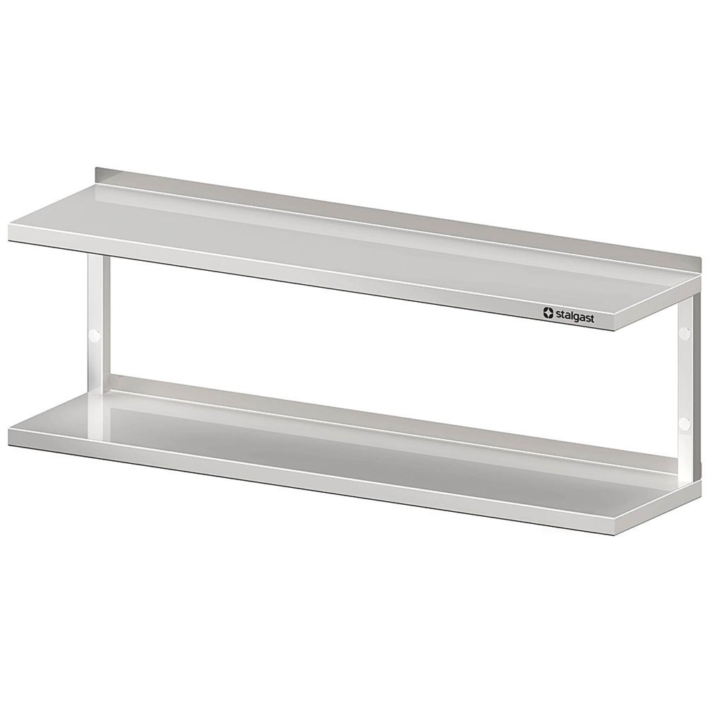 Stalgast Doppel-Wandbord mit Winkelkonsolen, 1200x400x390 mm, verschweisst