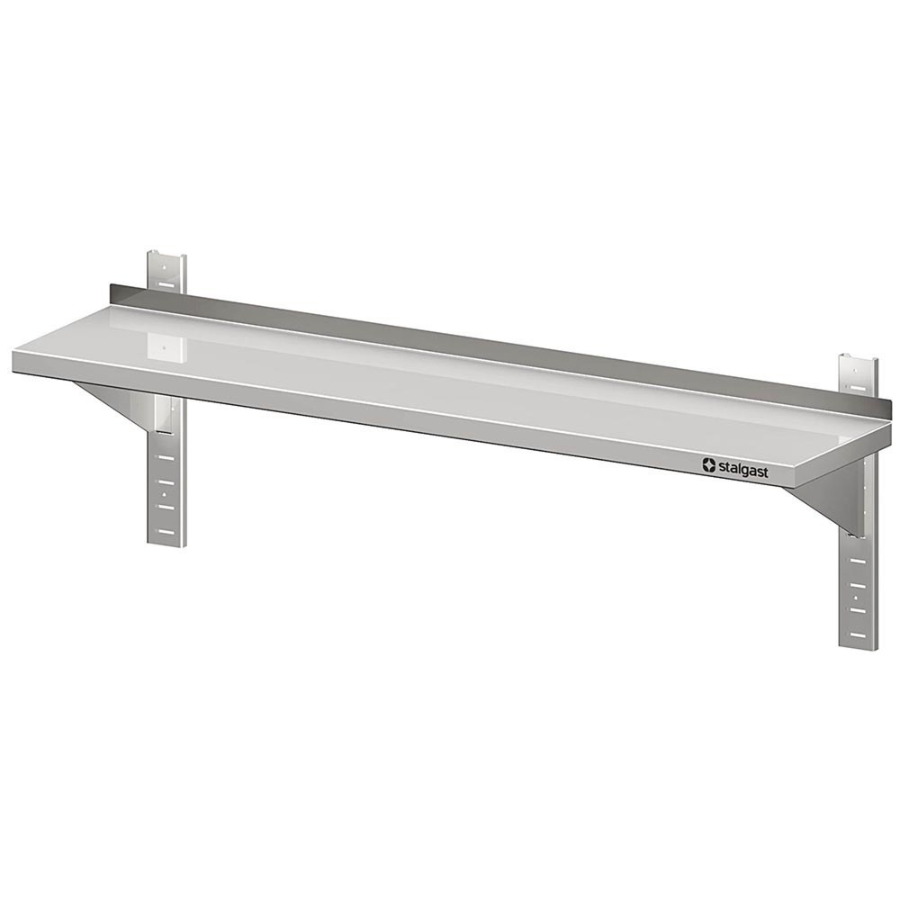 Stalgast Wandbord mit Konsolen, und Wandschienen, 1000x300x400 mm, höhenverstellbar, verschweisst