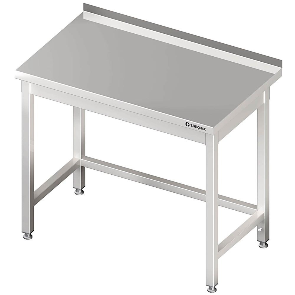 Stalgast Arbeitstisch ohne Grundboden, 1500x600x850 mm, mit Verstrebung, mit Aufkantung, verschweisst