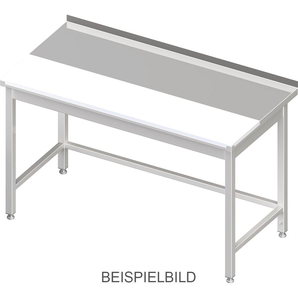Stalgast Arbeitstisch ohne Grundboden, 1900x700x850 mm, mit vertiefter PE-Schneideplatte, ohne Aufkantung, verschweisst