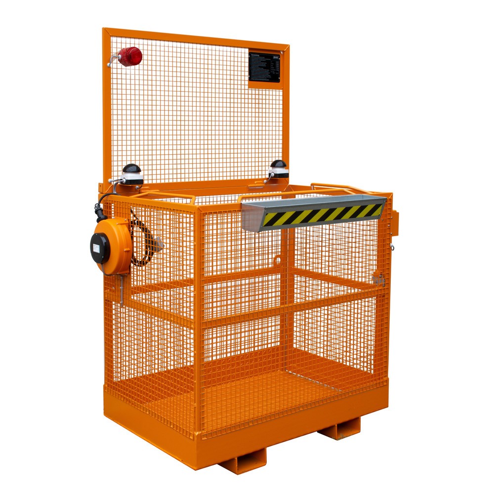 Bauer® Arbeitskorb Spezial, Ausführung D, breit, Rundum-Gitter