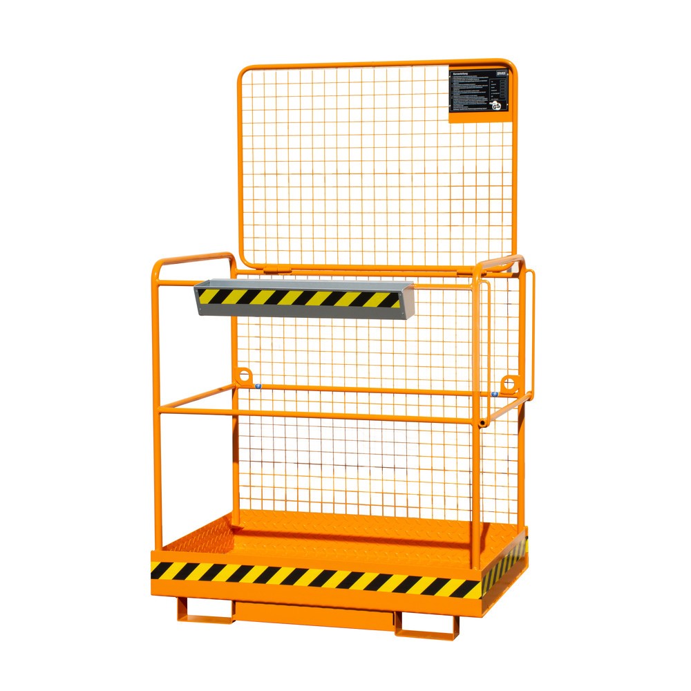 Bauer® Arbeitskorb Typ SIKO-G, TK 300 kg, RAL 2000 gelborange