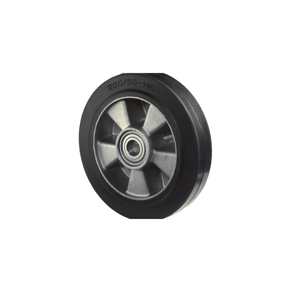 BS ROLLEN Elastikgummi-Rad, Kugellager, Ø x Breite 125 x 50 mm, TK 220 kg