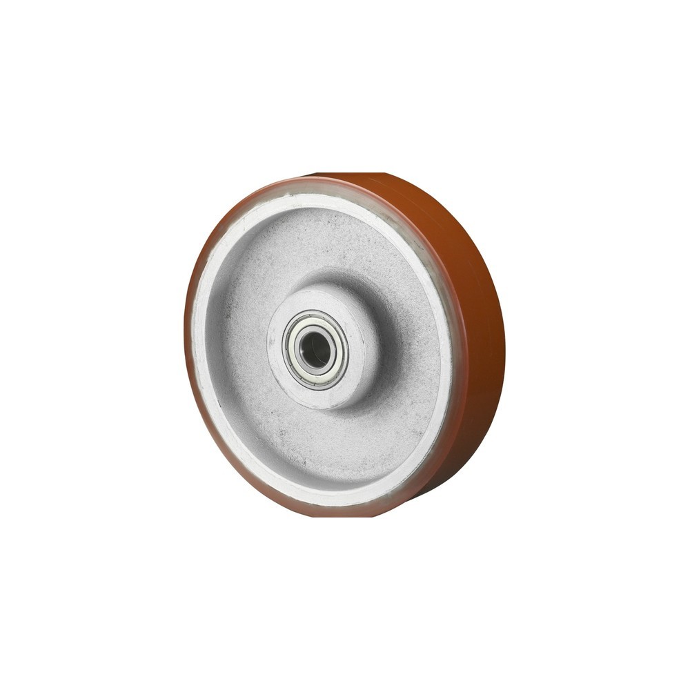 BS ROLLEN Rad Prothane® Guss-Polyurethan, Kugellager, Ø x Breite 125 x 50 mm, TK 550 kg