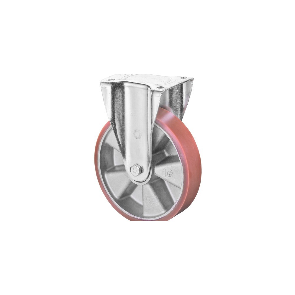 BS ROLLEN Schwerlastrolle Prothane® Guss-Polyurethan, Bockrolle, Kugellager, Platte, Ø x Breite 100 x 40 mm, TK 280 kg