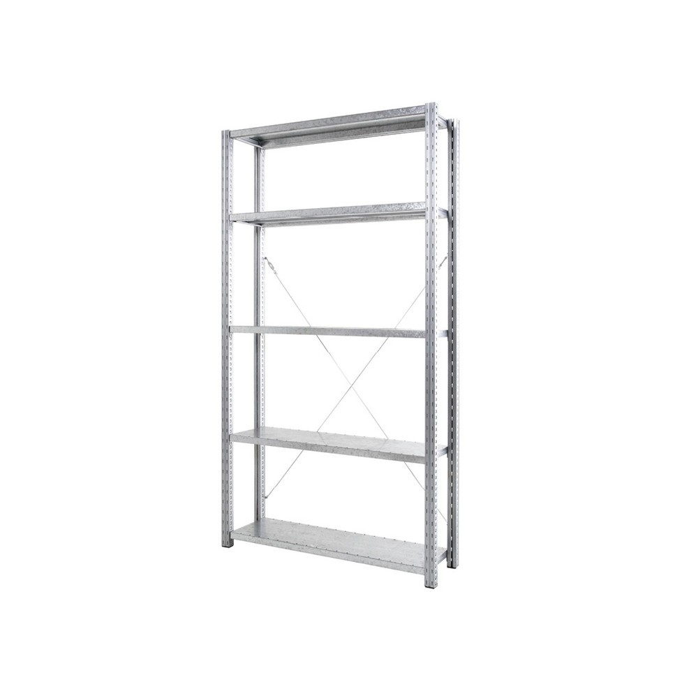 ManOrga Fachbodenregal, AF, mit Stahlpaneel-Fachböden, FL 230 kg, verzinkt, HxBxT 2.000 x 1.300 x 800 mm