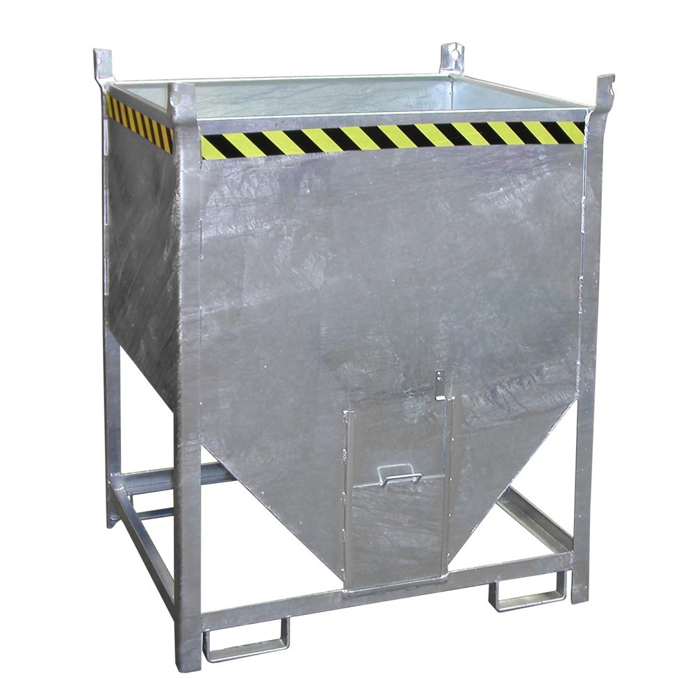 Bauer® Silobehälter mit Schiebeverschluss, verzinkt, TK 1.500 kg, Volumen 1 m³