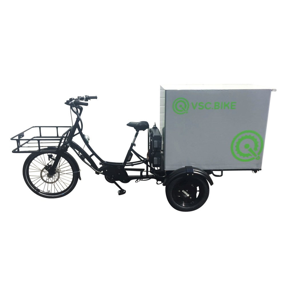 VSC.BIKE Zustellfahrrad VS3E Ludwigshafen, 3-Gang, Mittelmotor, max. zul. Gesamtgewicht 280 kg, rot