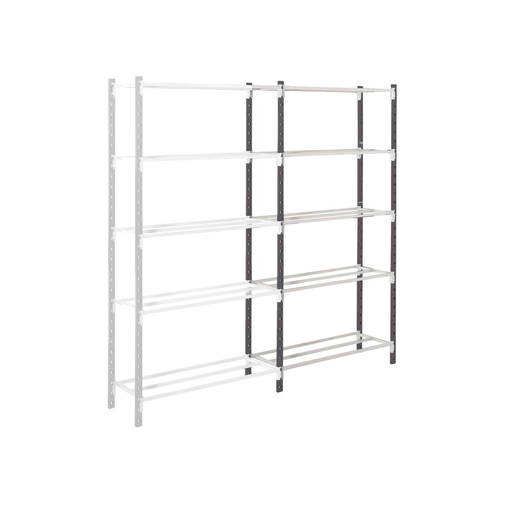ManOrga Fachbodenregal, AF, graphitgrau/lichtgrau, FL 117 kg, HxBxT 2.500 x 1.500 x 800 mm